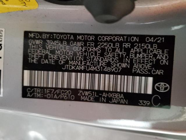 Photo 11 VIN: JTDKAMFU4M3148907 - TOYOTA PRIUS 