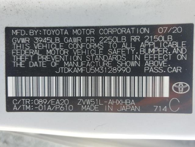 Photo 11 VIN: JTDKAMFU5M3128990 - TOYOTA PRIUS SPEC 