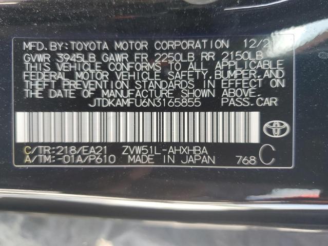 Photo 11 VIN: JTDKAMFU6N3165855 - TOYOTA PRIUS NIGH 