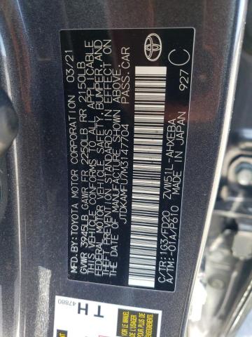 Photo 12 VIN: JTDKAMFU7M3147704 - TOYOTA PRIUS 