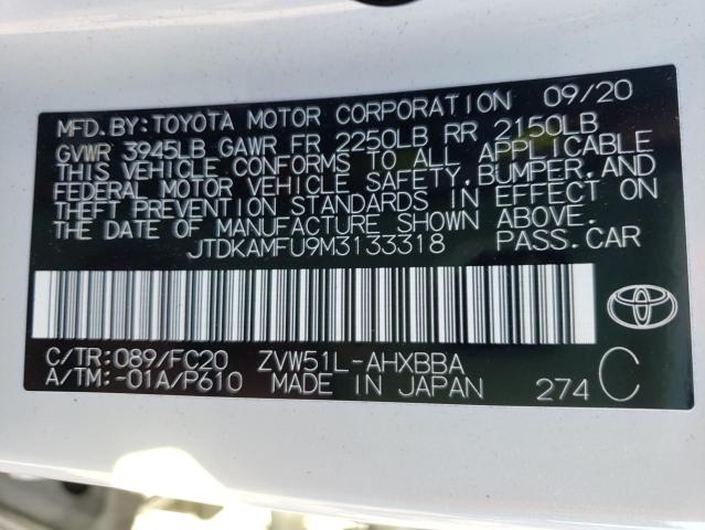 Photo 9 VIN: JTDKAMFU9M3133318 - TOYOTA PRIUS SPEC 