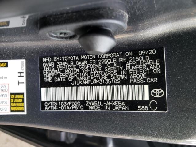 Photo 11 VIN: JTDKAMFU9M3135182 - TOYOTA PRIUS SPEC 