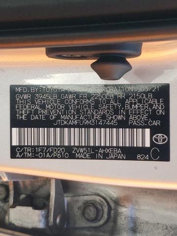 Photo 9 VIN: JTDKAMFU9M3147445 - TOYOTA PRIUS SPEC 