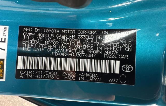 Photo 9 VIN: JTDKARFP0J3074887 - TOYOTA PRIUS PRIM 