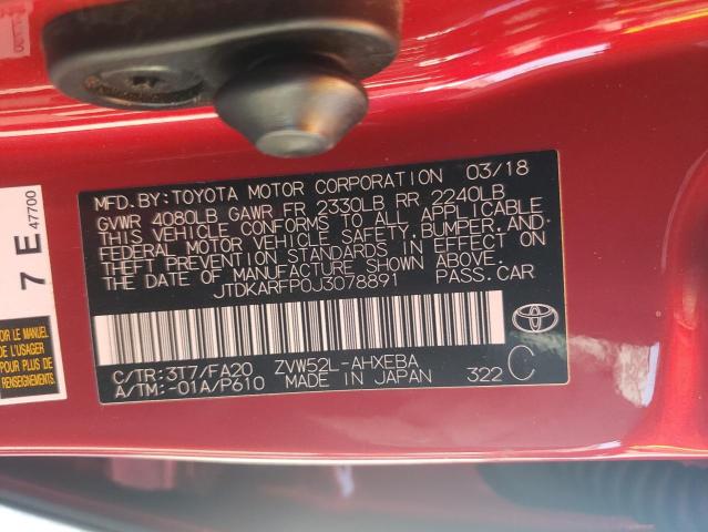 Photo 11 VIN: JTDKARFP0J3078891 - TOYOTA PRIUS PRIM 