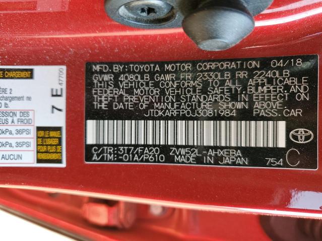 Photo 12 VIN: JTDKARFP0J3081984 - TOYOTA PRIUS PRIM 