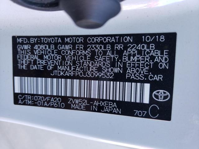 Photo 9 VIN: JTDKARFP0J3099532 - TOYOTA PRIUS PRIM 