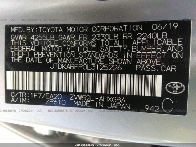 Photo 8 VIN: JTDKARFP0L3125226 - TOYOTA PRIUS PRIME 