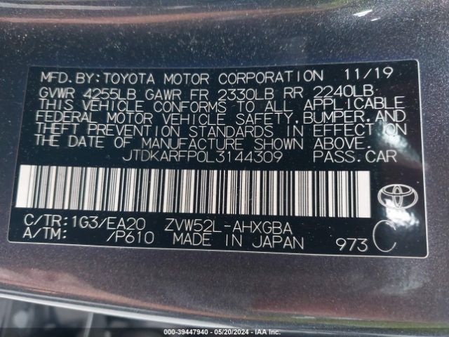 Photo 8 VIN: JTDKARFP0L3144309 - TOYOTA PRIUS PRIME 