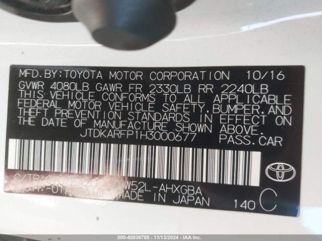 Photo 8 VIN: JTDKARFP1H3000677 - TOYOTA PRIUS PRIME 