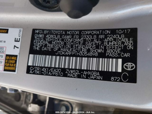 Photo 8 VIN: JTDKARFP1H3054898 - TOYOTA PRIUS PRIME 