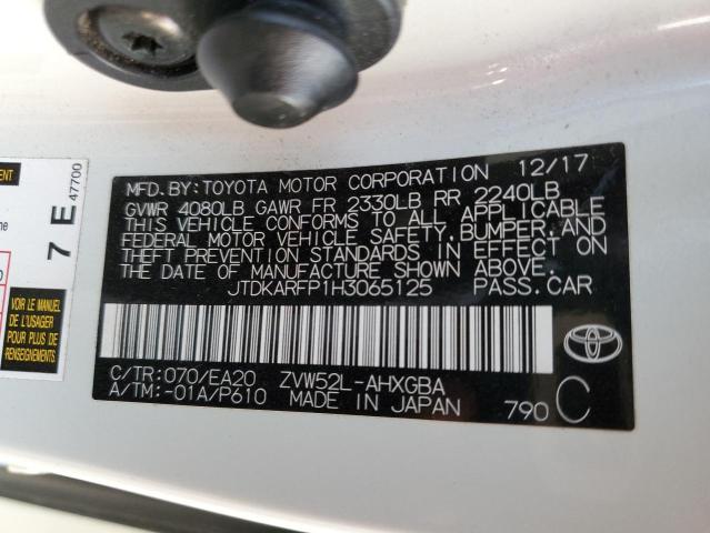 Photo 9 VIN: JTDKARFP1H3065125 - TOYOTA PRIUS PRIM 