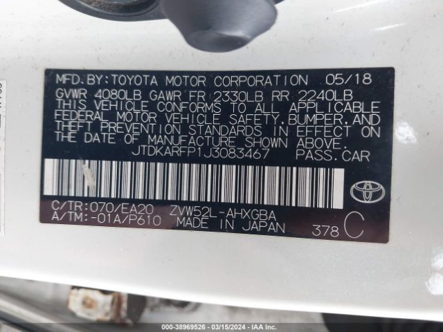 Photo 8 VIN: JTDKARFP1J3083467 - TOYOTA PRIUS PRIME 