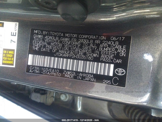 Photo 8 VIN: JTDKARFP2H3035180 - TOYOTA PRIUS PRIME 