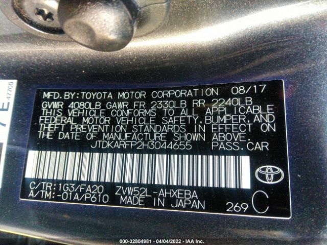 Photo 8 VIN: JTDKARFP2H3044655 - TOYOTA PRIUS PRIME 