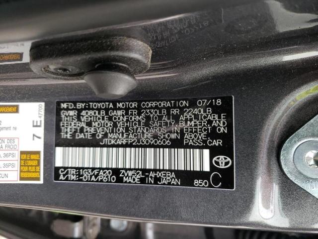 Photo 9 VIN: JTDKARFP2J3090606 - TOYOTA PRIUS PRIM 