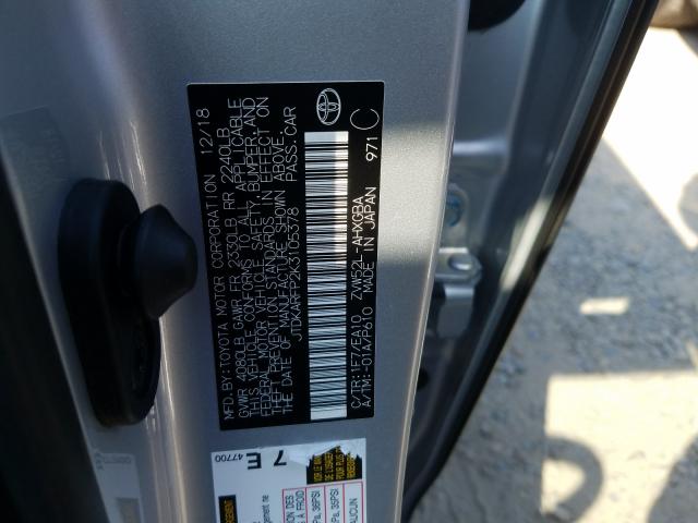 Photo 9 VIN: JTDKARFP2K3105378 - TOYOTA PRIUS PRIM 