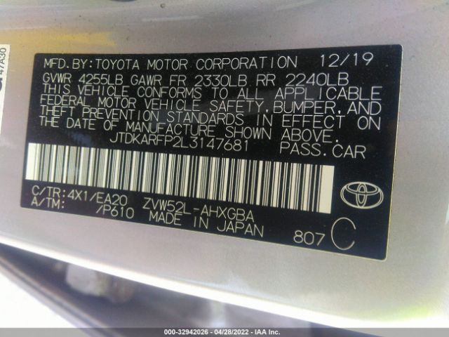 Photo 8 VIN: JTDKARFP2L3147681 - TOYOTA PRIUS PRIME 