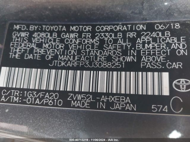 Photo 8 VIN: JTDKARFP3J3088251 - TOYOTA PRIUS PRIME 