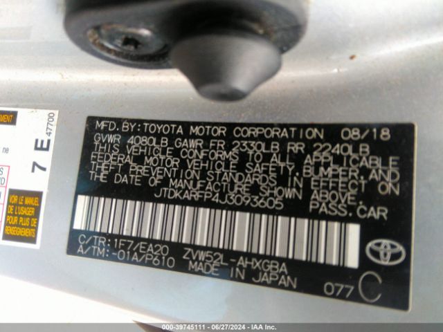 Photo 8 VIN: JTDKARFP4J3093605 - TOYOTA PRIUS PRIME 