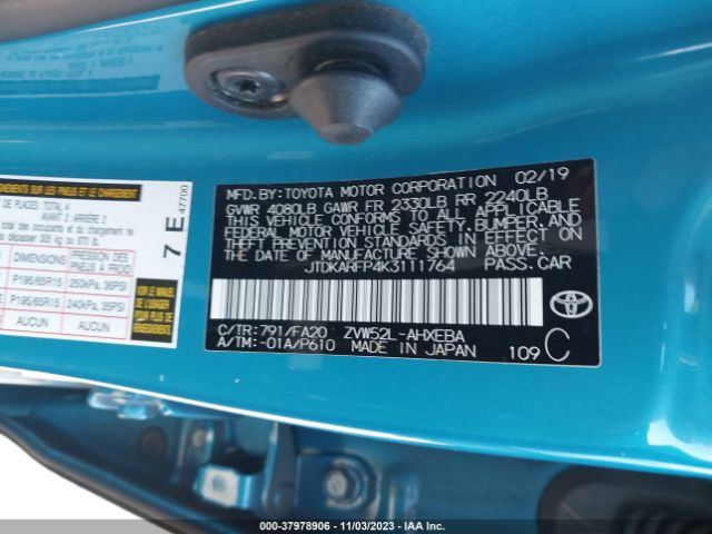 Photo 8 VIN: JTDKARFP4K3111764 - TOYOTA PRIUS PRIME 