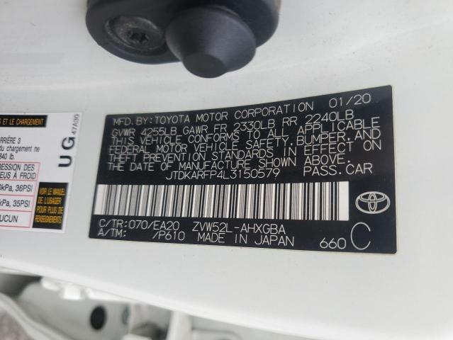 Photo 12 VIN: JTDKARFP4L3150579 - TOYOTA PRIUS PRIM 