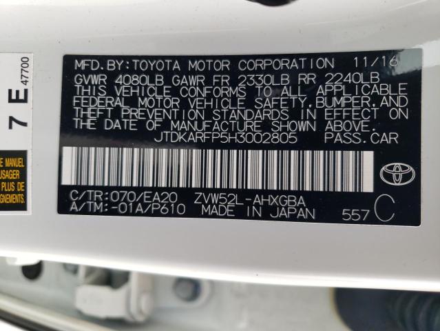 Photo 11 VIN: JTDKARFP5H3002805 - TOYOTA PRIUS 