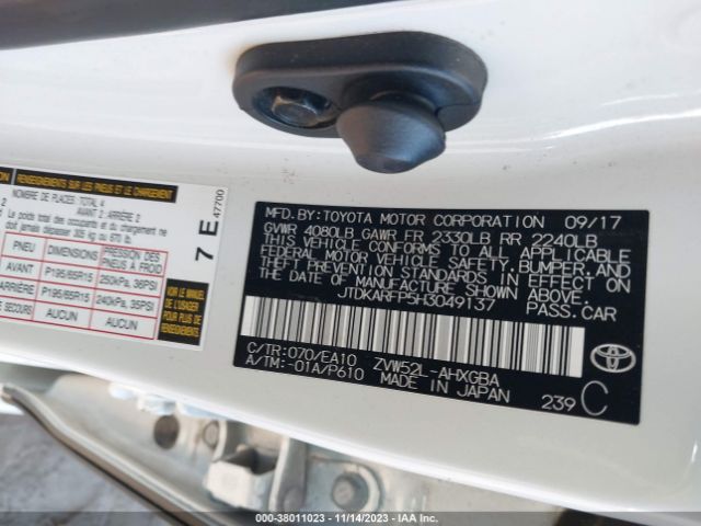 Photo 8 VIN: JTDKARFP5H3049137 - TOYOTA PRIUS PRIME 