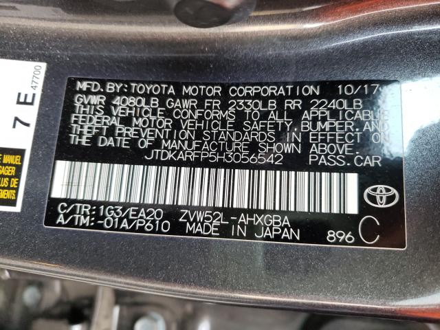 Photo 9 VIN: JTDKARFP5H3056542 - TOYOTA PRIUS PRIM 