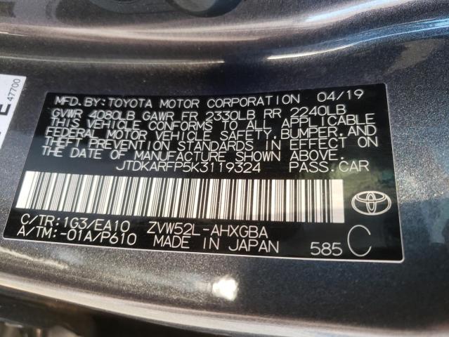 Photo 11 VIN: JTDKARFP5K3119324 - TOYOTA PRIUS PRIM 