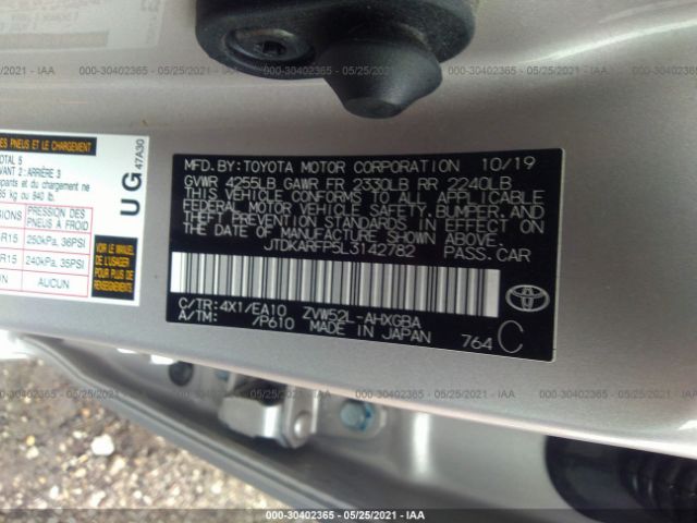 Photo 8 VIN: JTDKARFP5L3142782 - TOYOTA PRIUS PRIME 