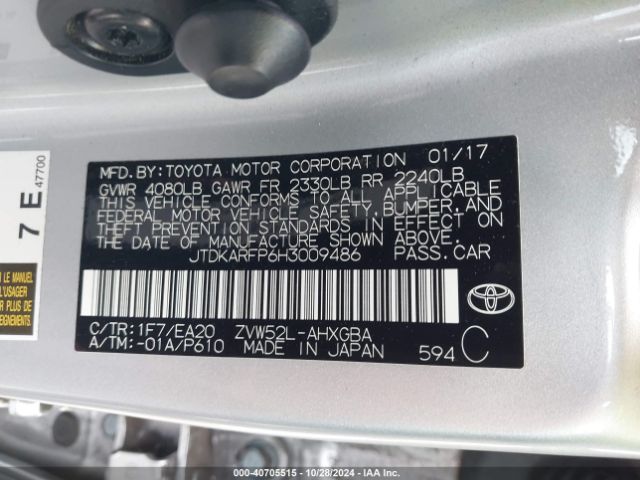 Photo 8 VIN: JTDKARFP6H3009486 - TOYOTA PRIUS PRIME 