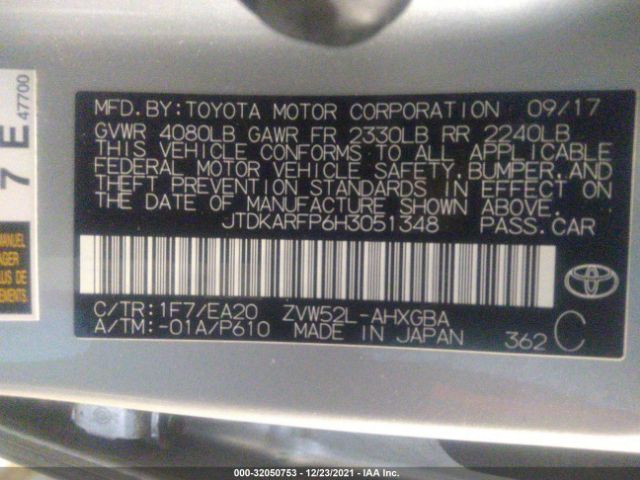 Photo 8 VIN: JTDKARFP6H3051348 - TOYOTA PRIUS PRIME 