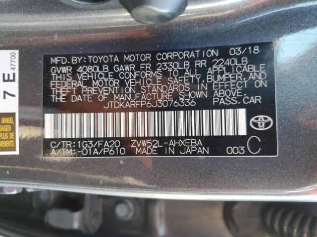 Photo 11 VIN: JTDKARFP6J3076336 - TOYOTA PRIUS PRIM 