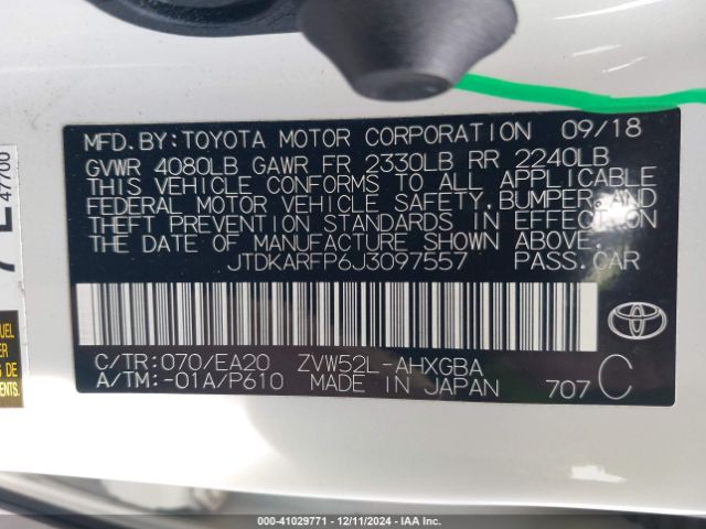 Photo 8 VIN: JTDKARFP6J3097557 - TOYOTA PRIUS PRIME 