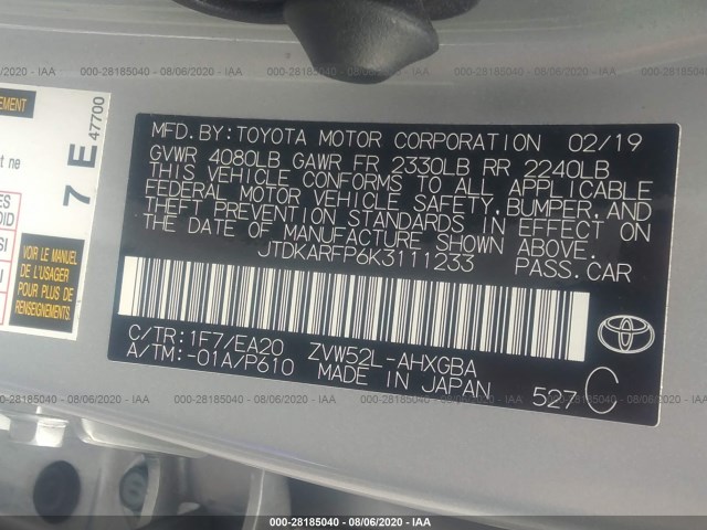 Photo 8 VIN: JTDKARFP6K3111233 - TOYOTA PRIUS PRIME 