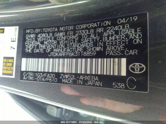 Photo 8 VIN: JTDKARFP6K3118859 - TOYOTA PRIUS PRIME 