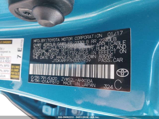 Photo 8 VIN: JTDKARFP7H3007939 - TOYOTA PRIUS PRIME 