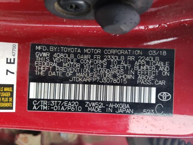 Photo 11 VIN: JTDKARFP7J3078015 - TOYOTA PRIUS 