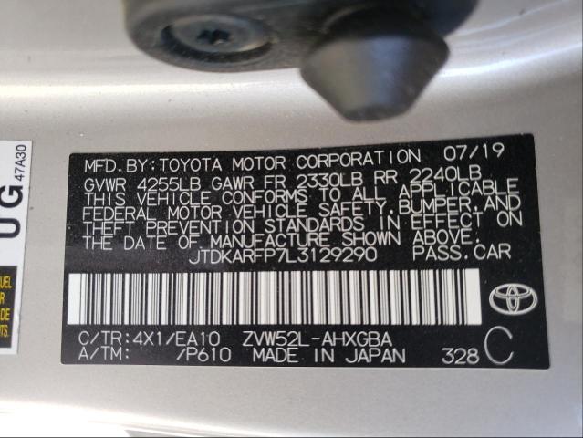 Photo 9 VIN: JTDKARFP7L3129290 - TOYOTA PRIUS PRIM 