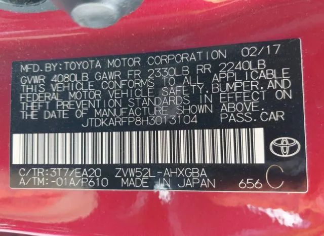 Photo 8 VIN: JTDKARFP8H3013104 - TOYOTA PRIUS PRIME 