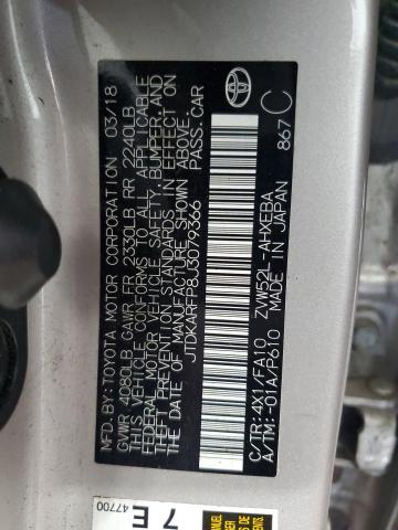 Photo 12 VIN: JTDKARFP8J3079366 - TOYOTA PRIUS PRIM 