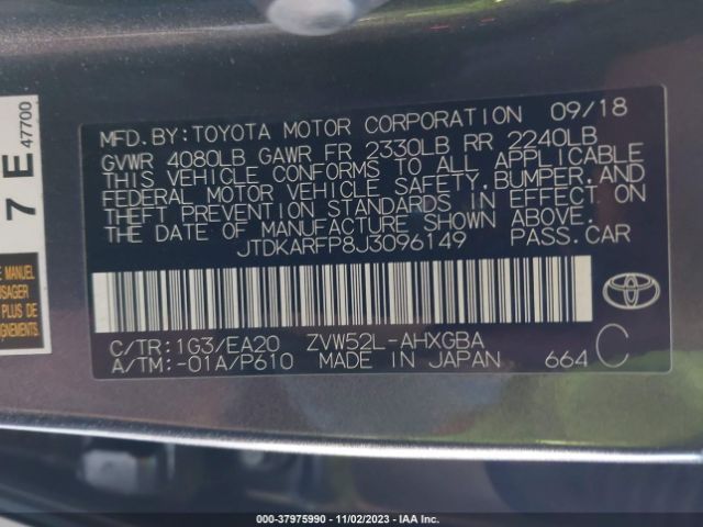 Photo 8 VIN: JTDKARFP8J3096149 - TOYOTA PRIUS PRIME 