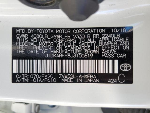 Photo 11 VIN: JTDKARFP8J3100619 - TOYOTA PRIUS PRIM 