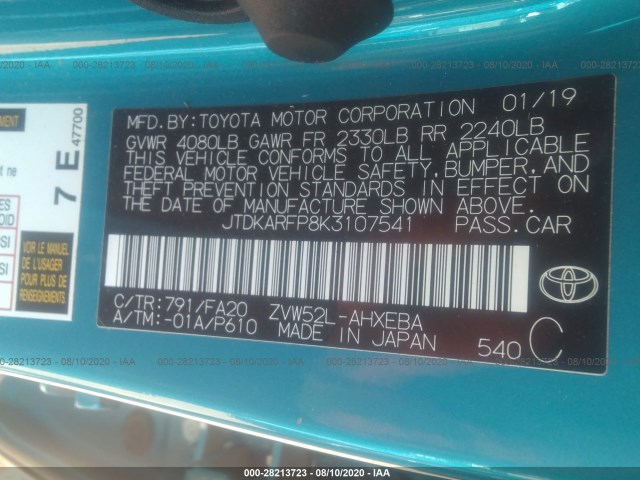 Photo 8 VIN: JTDKARFP8K3107541 - TOYOTA PRIUS PRIME 