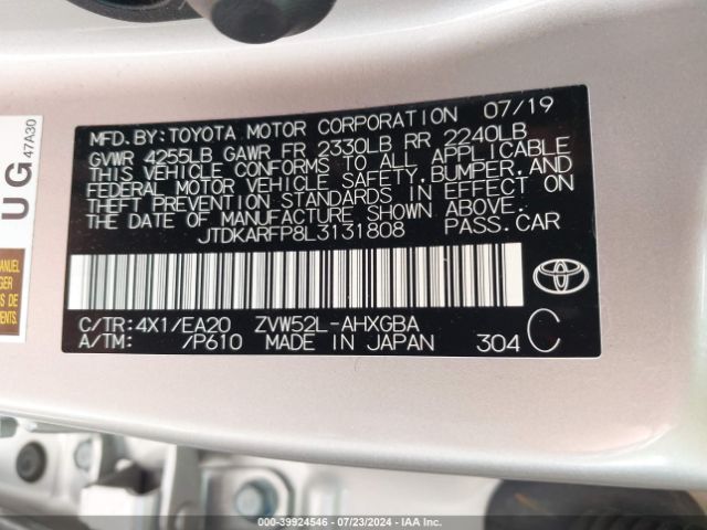 Photo 8 VIN: JTDKARFP8L3131808 - TOYOTA PRIUS PRIME 