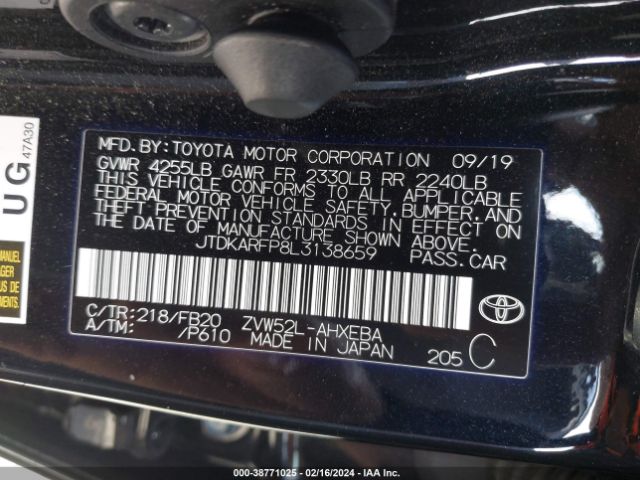 Photo 8 VIN: JTDKARFP8L3138659 - TOYOTA PRIUS PRIME 