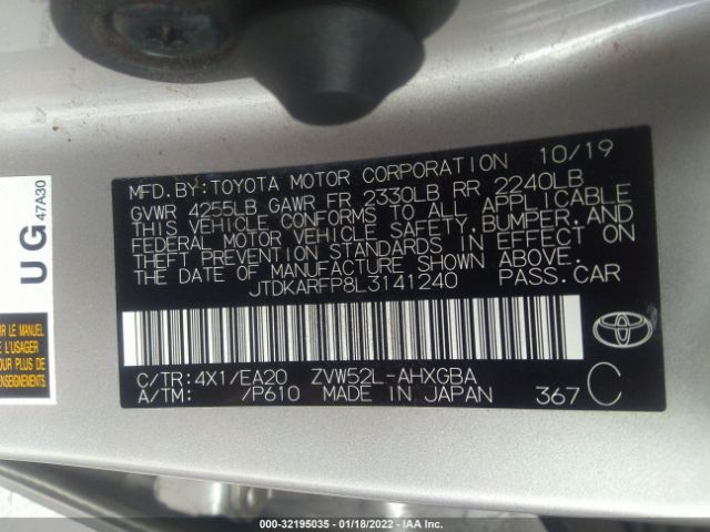 Photo 8 VIN: JTDKARFP8L3141240 - TOYOTA PRIUS PRIME 