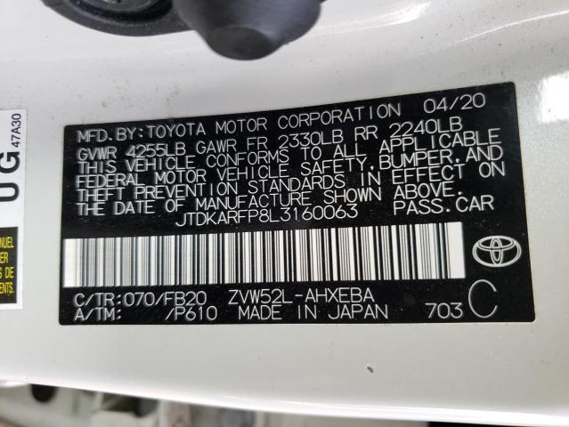 Photo 9 VIN: JTDKARFP8L3160063 - TOYOTA PRIUS 