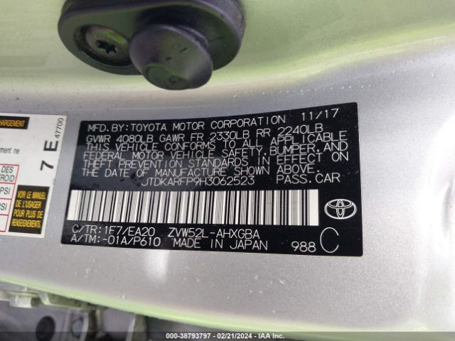 Photo 8 VIN: JTDKARFP9H3062523 - TOYOTA PRIUS PRIME 